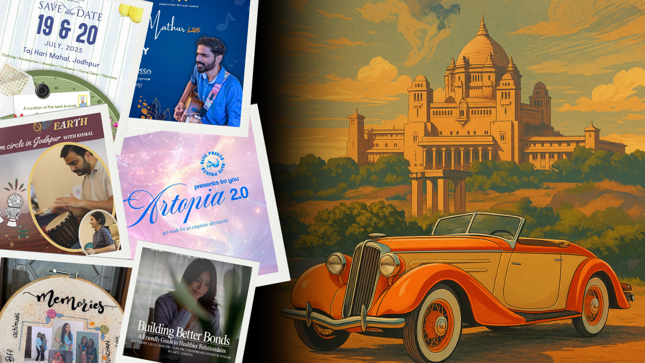 Discover the top upcoming events in Jodhpur for June 2025 — music, art, comedy, workshops, and more! Bookmark this city guide for unforgettable weekends.